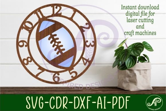 American Football Ball Wall Clock Template Review