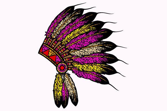 American Headdress Sublimation PNG File: Graphics for Print Templates