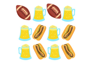 Beer, Football, Brat Pattern – A Lighthearted Design Amp for Crafts & Branding Projects