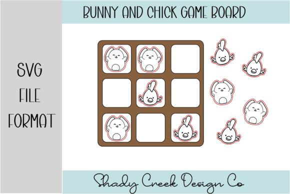 Bunny and Chick Game Board Laser File