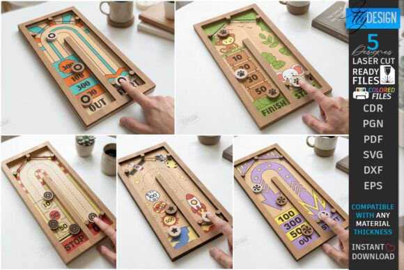 Fast Sling Puck Game Laser Cut Bundle