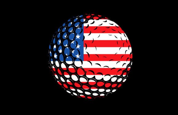 Golf with USA Flag Design – Graphics & Print Templates for Patriotic Product Sellers