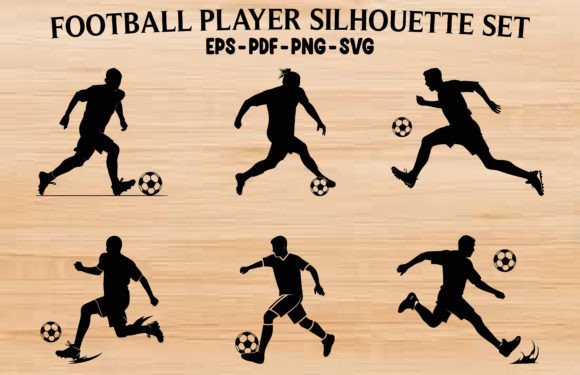 h1Soccer Player Silhouette Clipart Bundle – Graphics & Illustrations for Digital Sellers/h1