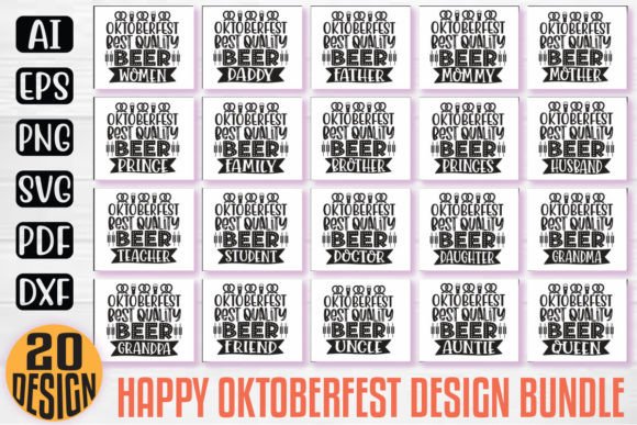 Happy Oktoberfest, Beer Designs Bundle for Crafts & Graphics