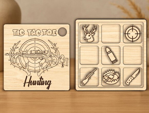 How the Hunting Tic Tac Toe Laser Cut Game SVG Elevates Branding and Marketing Visuals