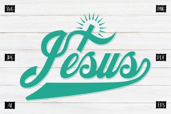 Jesus Typography Design: A Versatile Graphic for Freebies & Marketing Visuals
