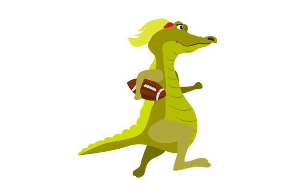 Mascot of a Female Gator - Football for Crafts & Sports Digital Sellers