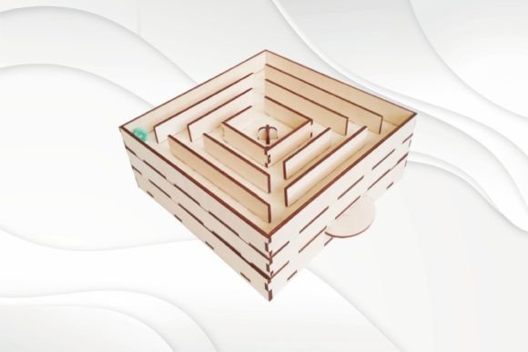 Maze Game in 3 Floors, Design Laser Cut for Board Games & Laser Cutting Projects