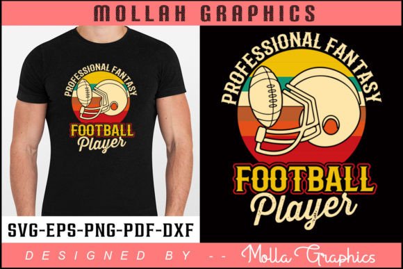Professional Fantasy Football Player Graphics for Print Templates