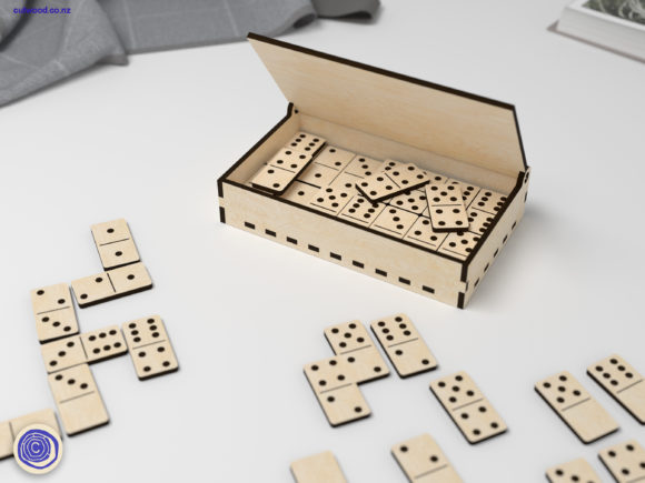 Travel Dominos Set Game: Laser-Cut Design for Board Games Branding