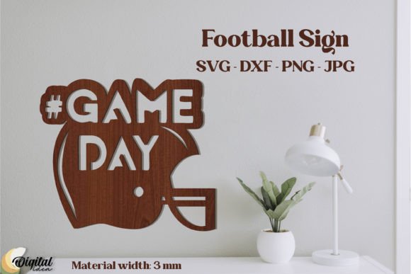 Wooden Decorations: Laser Cut Football for Branding and Wall Decor